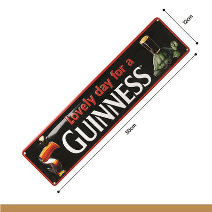 Guinness Toucan Metal Tin Sign - 50 x 12cm - Black/Red