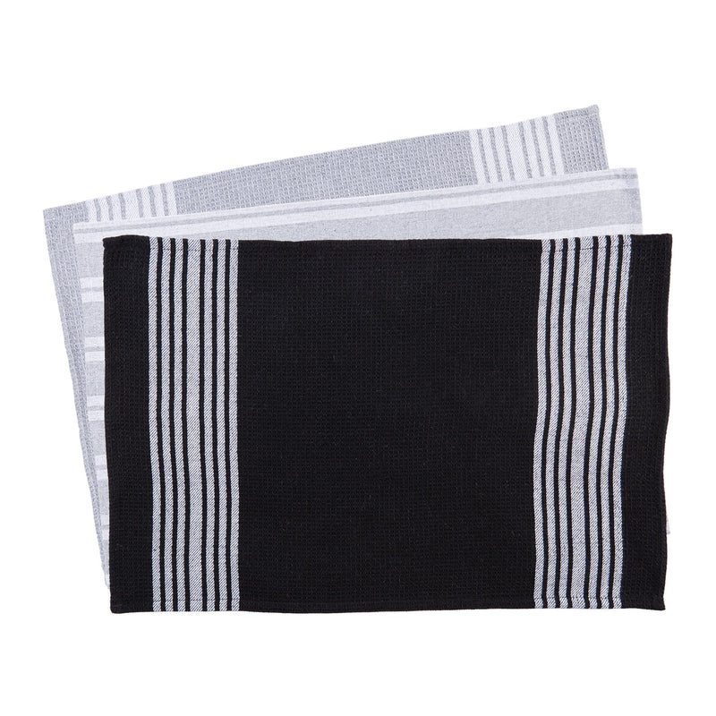 3pc 60cm x 40cm Cotton Tea Towels Set - By Nicola Spring