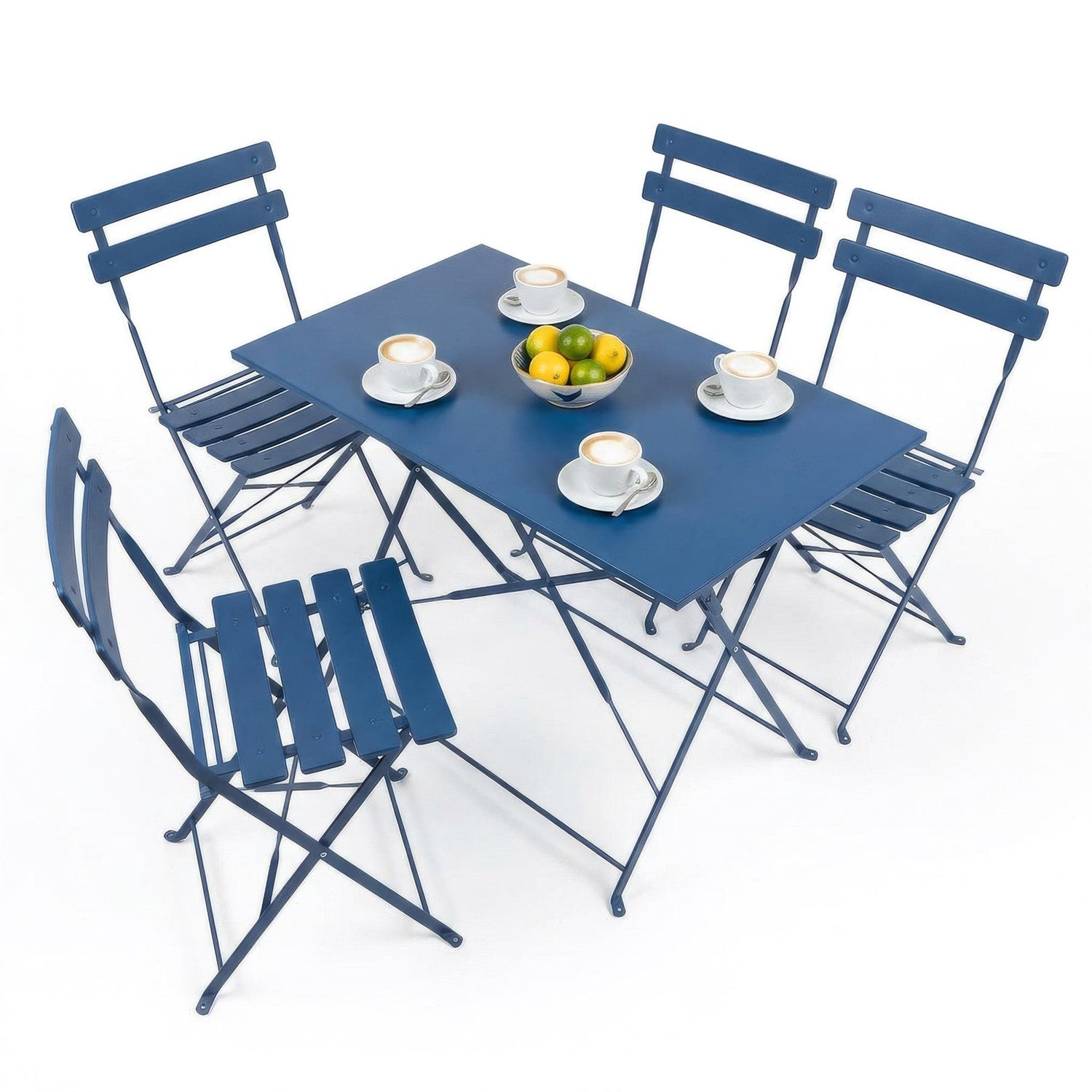 5 Piece Sussex Folding Patio Bistro Set - Navy