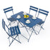 5 Piece Sussex Folding Patio Bistro Set - Navy