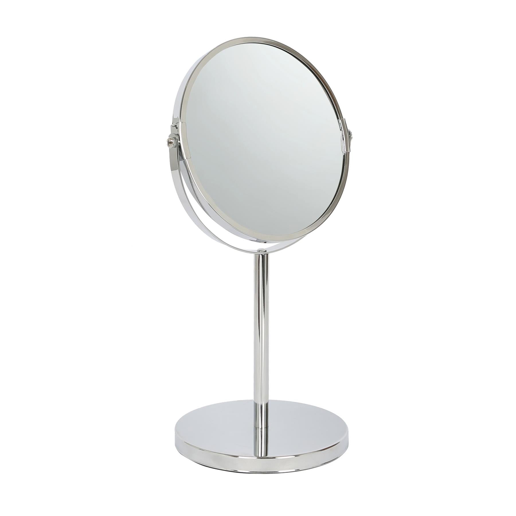 18.5cm x 34.5cm Chrome Pedestal Mirror