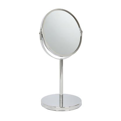 18.5cm x 34.5cm Chrome Pedestal Mirror