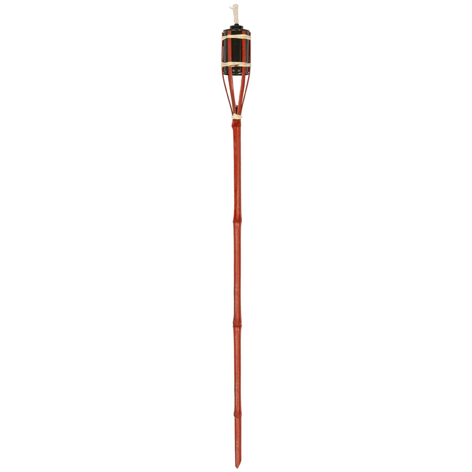 Red Bamboo 113cm Garden Fire Torches - Pack of Six