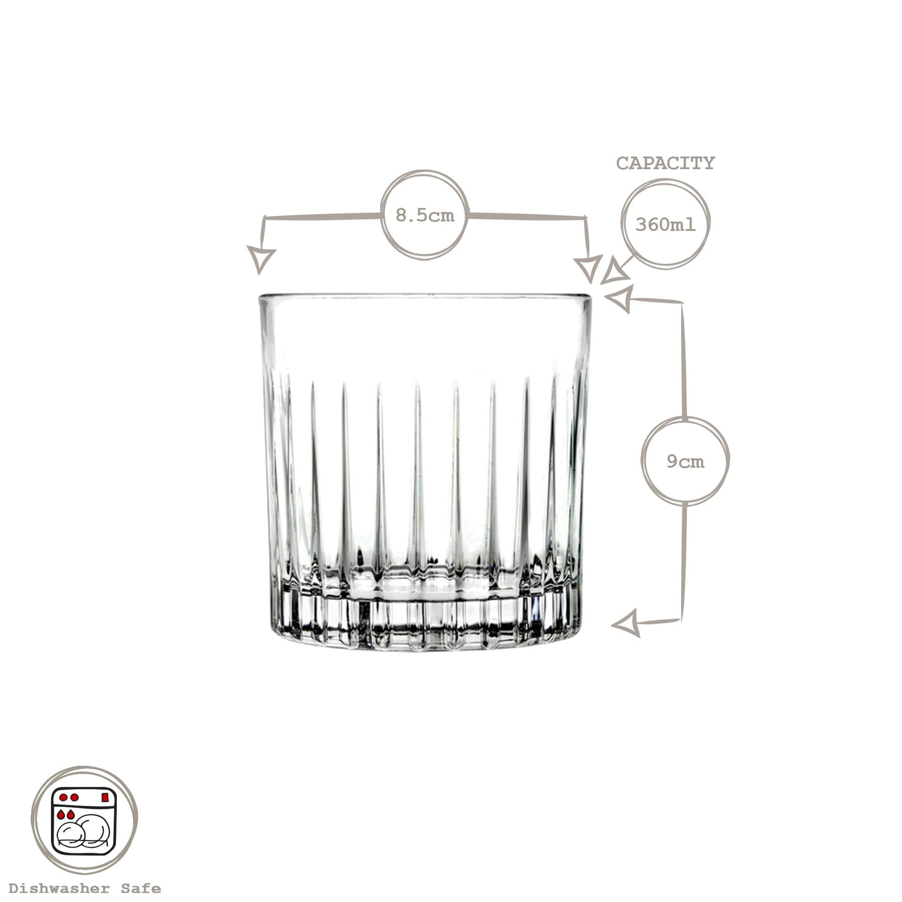 4 Piece Crystal 340ml Mixology Whisky Glass Set
