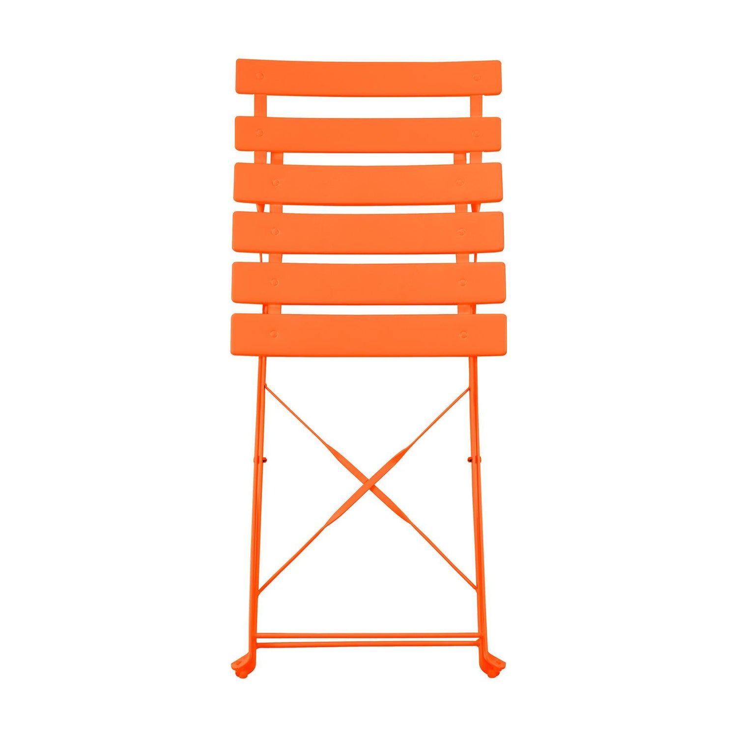 Orange Two-Seater Round Bistro Set