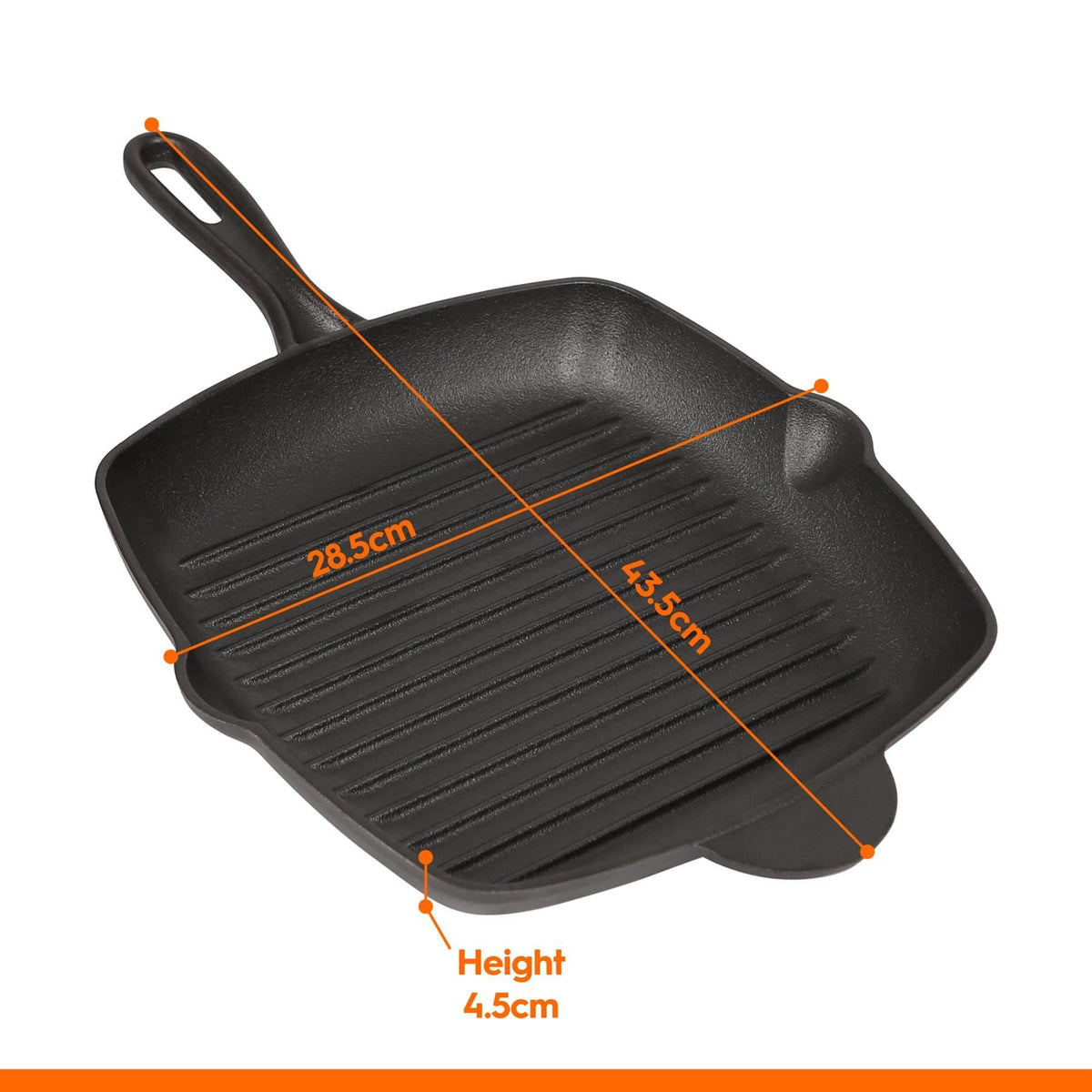 Cast Iron Griddle Pan - 10"