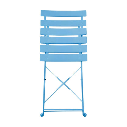 Light Blue Two-Seater Round Bistro Set