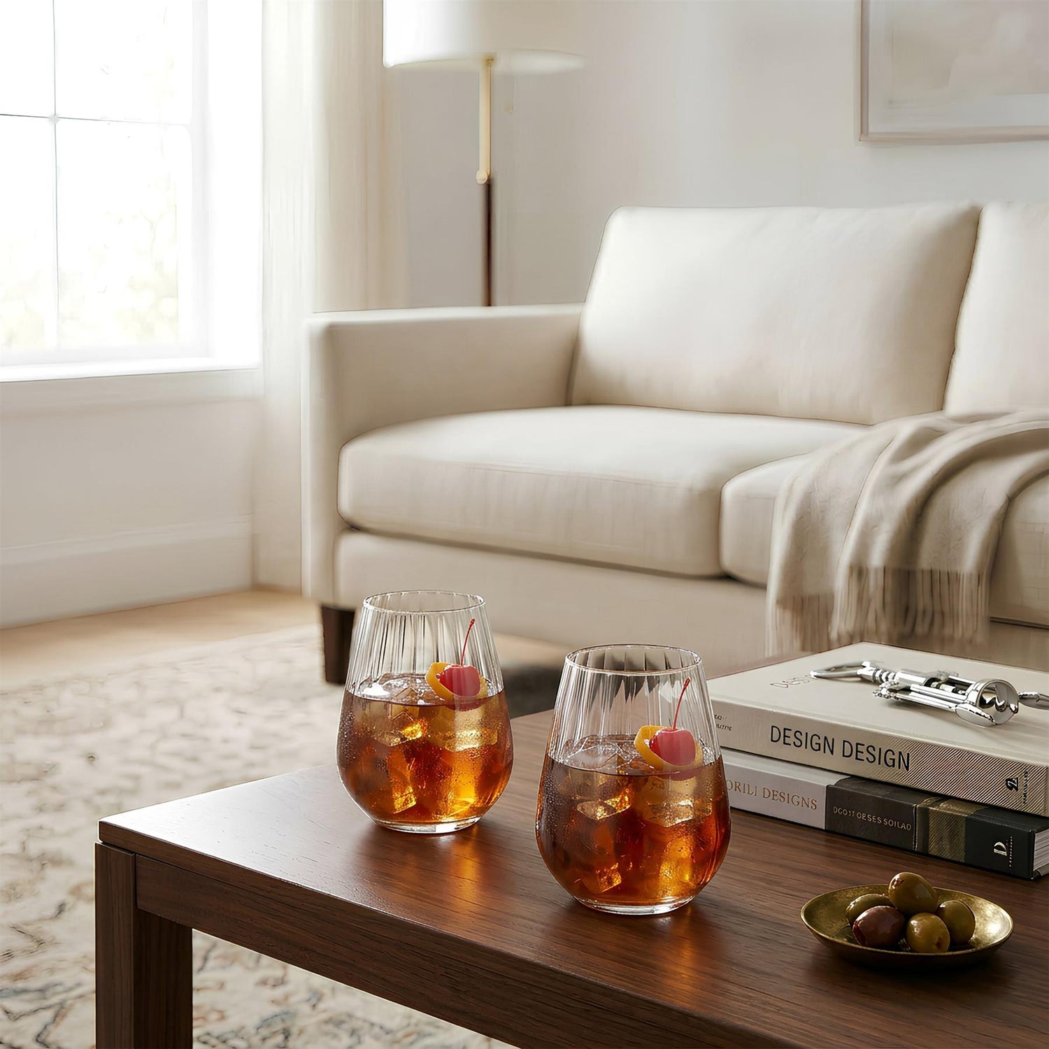 460ml Kensington Optic Crystal Tumbler Glasses - Pack of 6