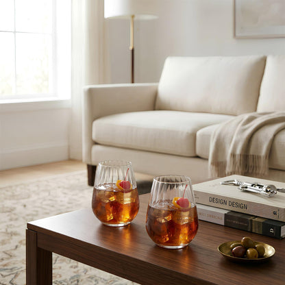 460ml Kensington Optic Crystal Tumbler Glasses - Pack of 6