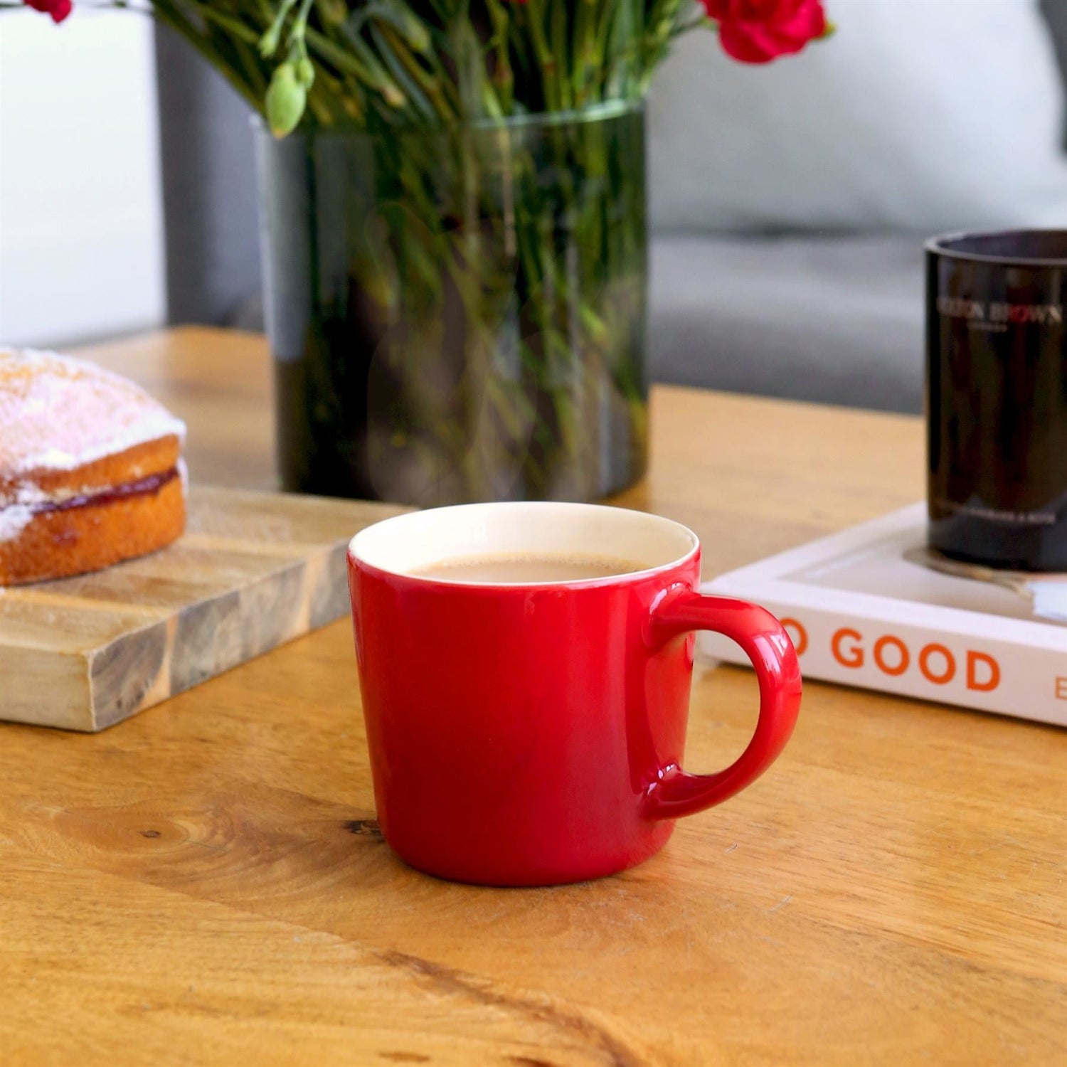 330ml Red New Bone China Ombre Mugs - Pack of Six