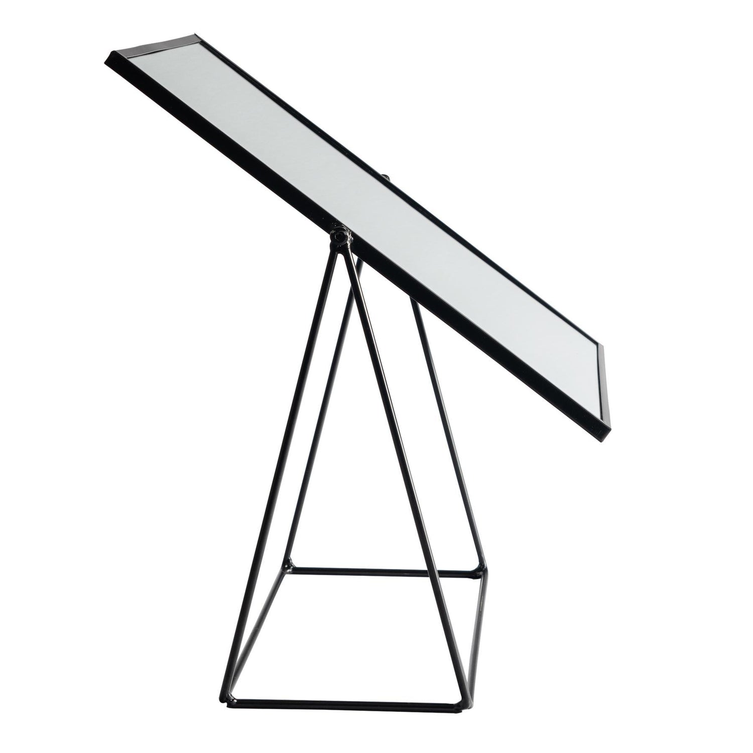 32cm x 50cm Black Square Dressing Table Mirror