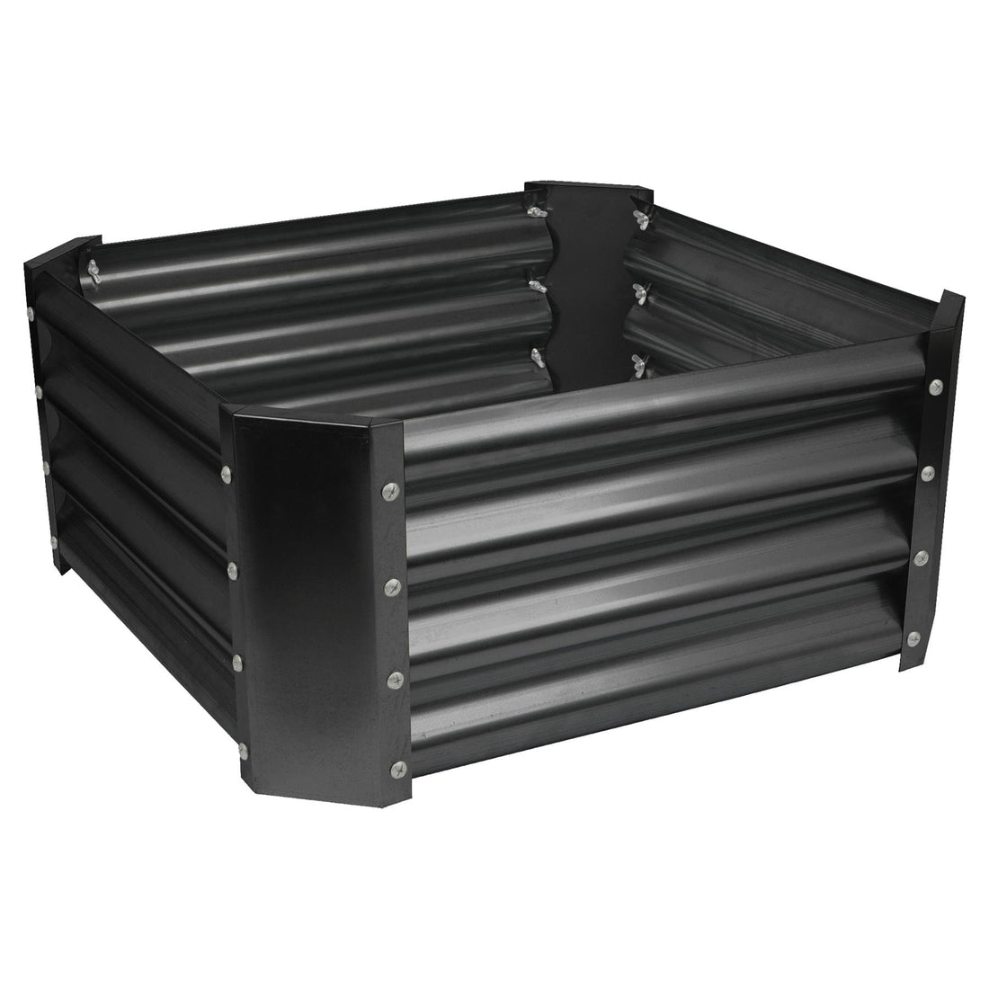 Anthracite 60cm x 60cm Square Steel Raised Garden Bed
