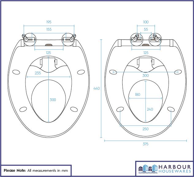 Plastic Soft Close Family Toilet Seat - White