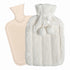 Hot Water Bottle with Plush Cover - 1.8L - Cream/Cream