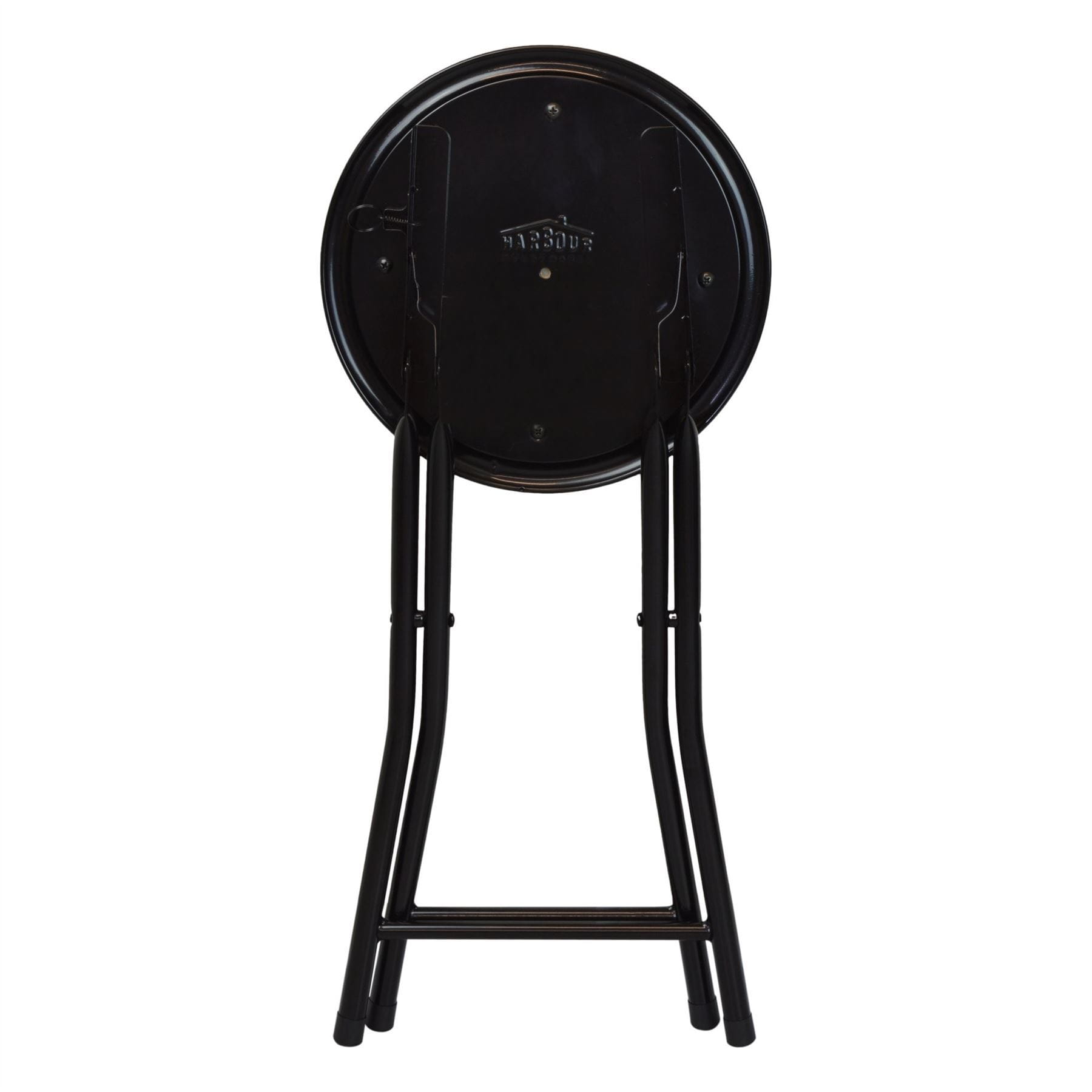Black Padded Folding Stool