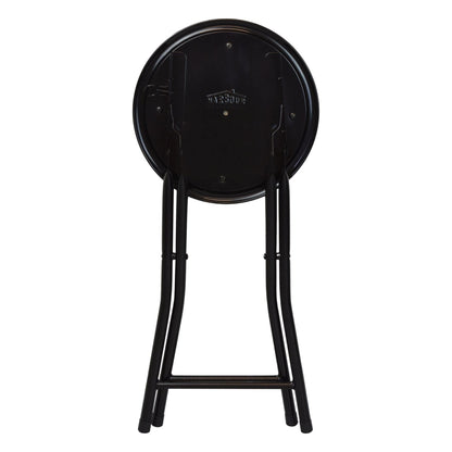 Black Padded Folding Stool