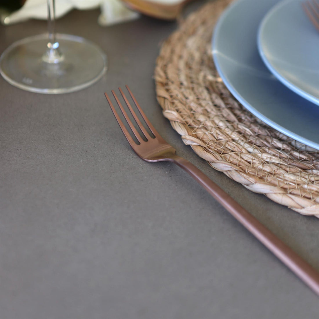 Copper 19.5cm Stainless Steel Dinner Forks - Pack of 4
