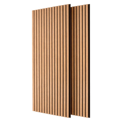Wooden Acoustic Wall Panels - 120 x 60cm - Light Oak/Black - Pack of 2