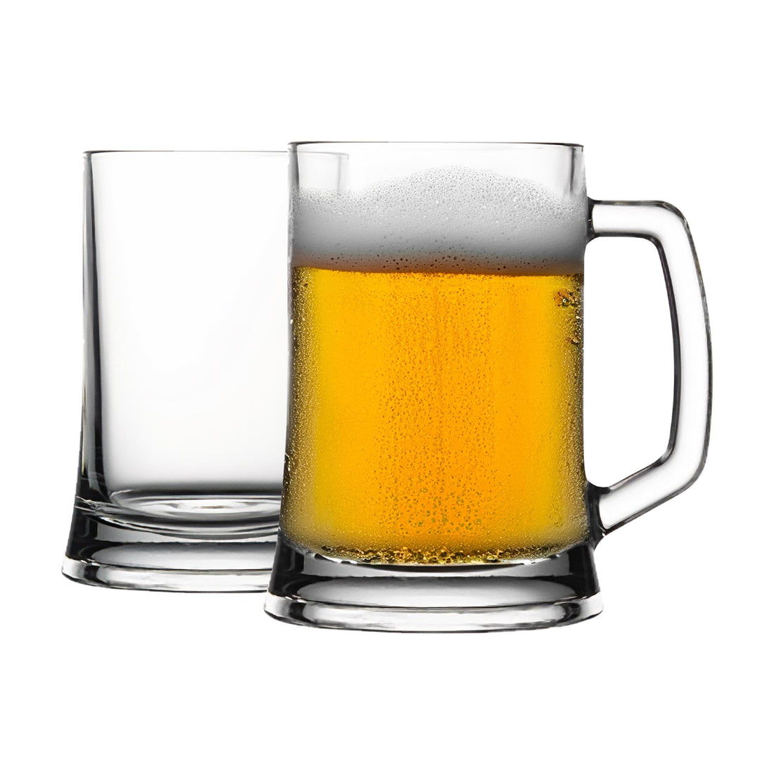 500ml Pub Glass Beer Mugs - Pack of 2