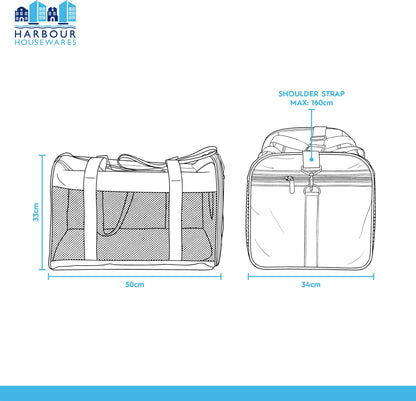 Foldable Cat Carrier - Large - Black