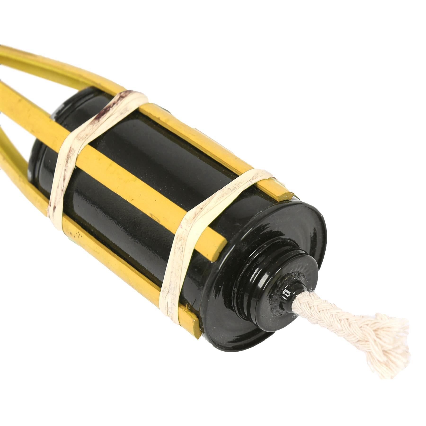 Yellow Bamboo 60cm Garden Fire Torches - Pack of Six