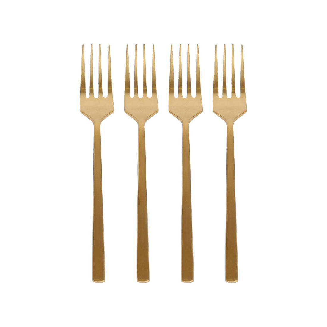 Gold 15cm Stainless Steel Cake Forks - Pack of 4