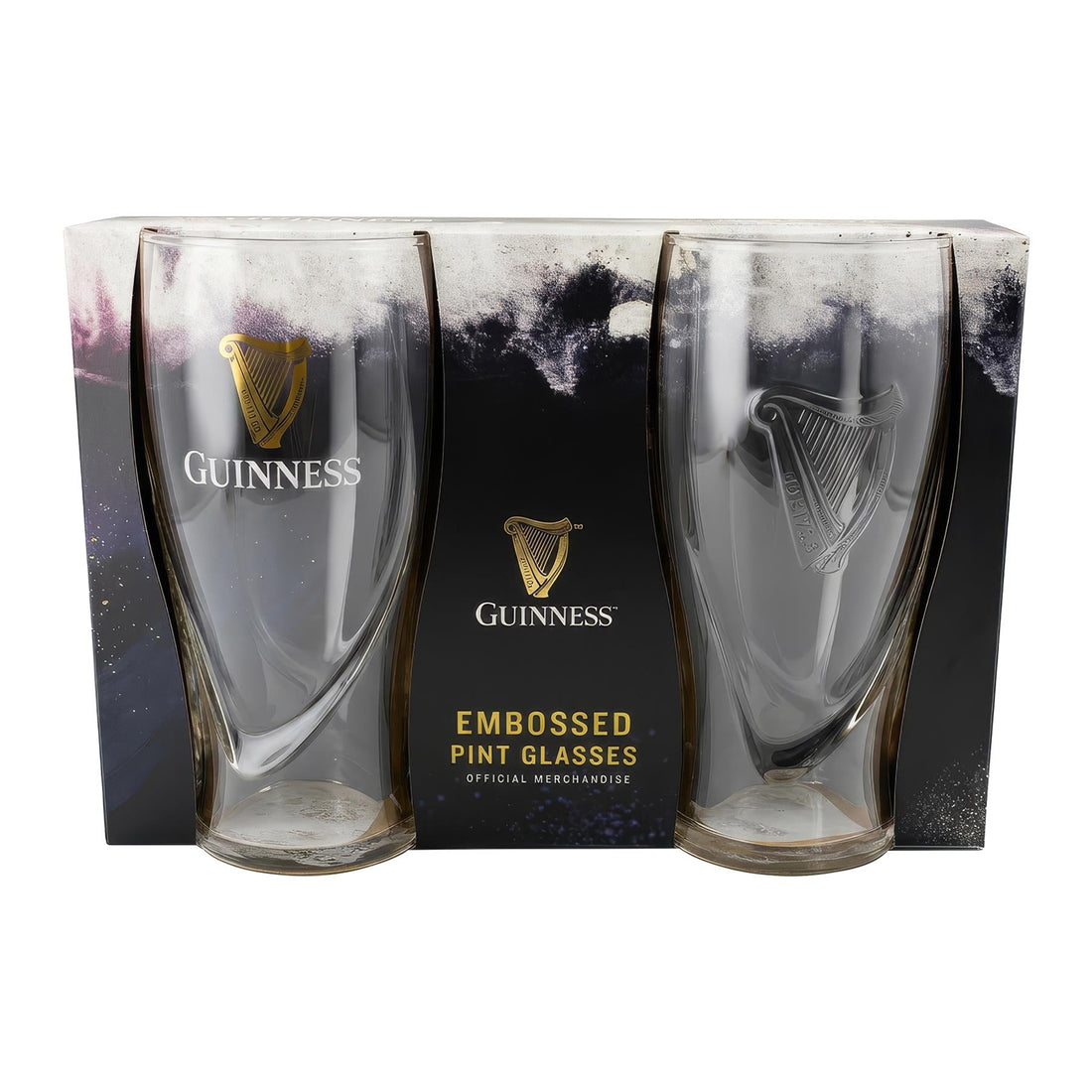 Guinness 2pc Embossed Pint Glass Set