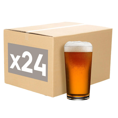 568ml (20oz) Conical Pint Beer Glasses - Pack of 24