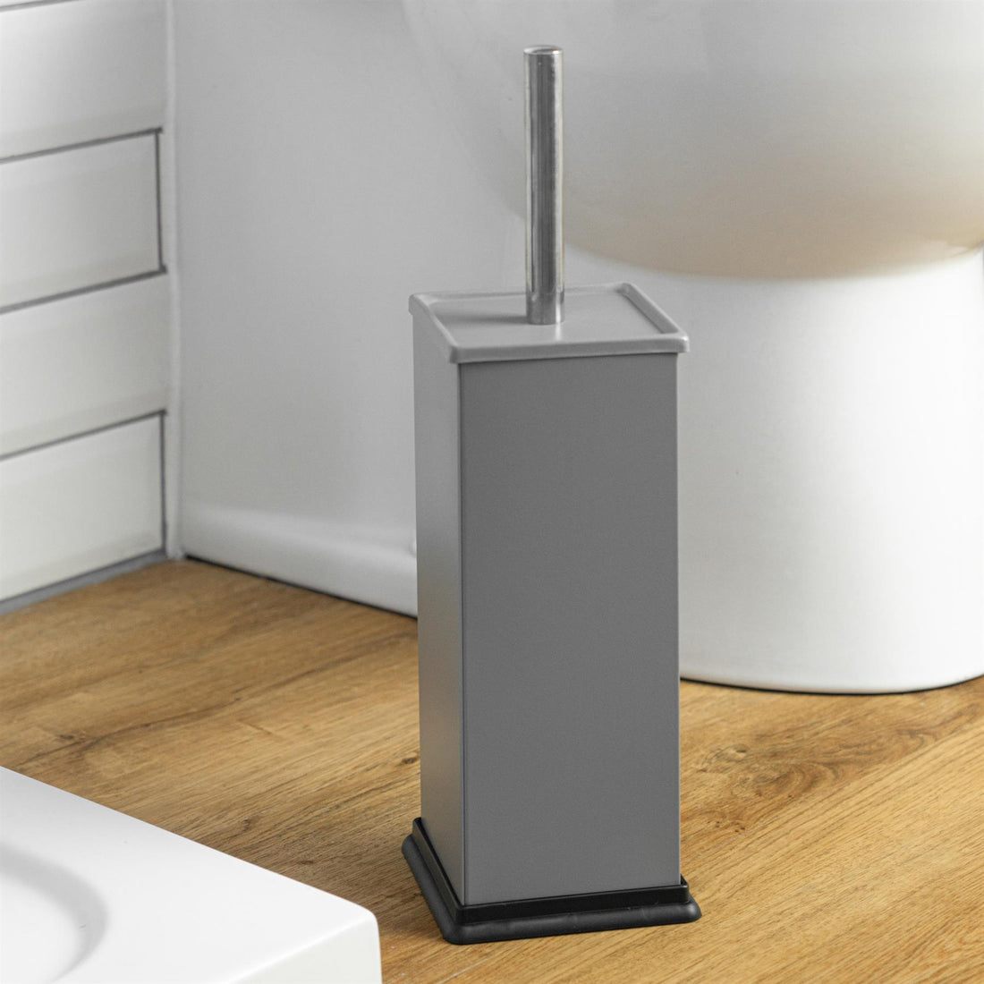 Grey Square Toilet Brush