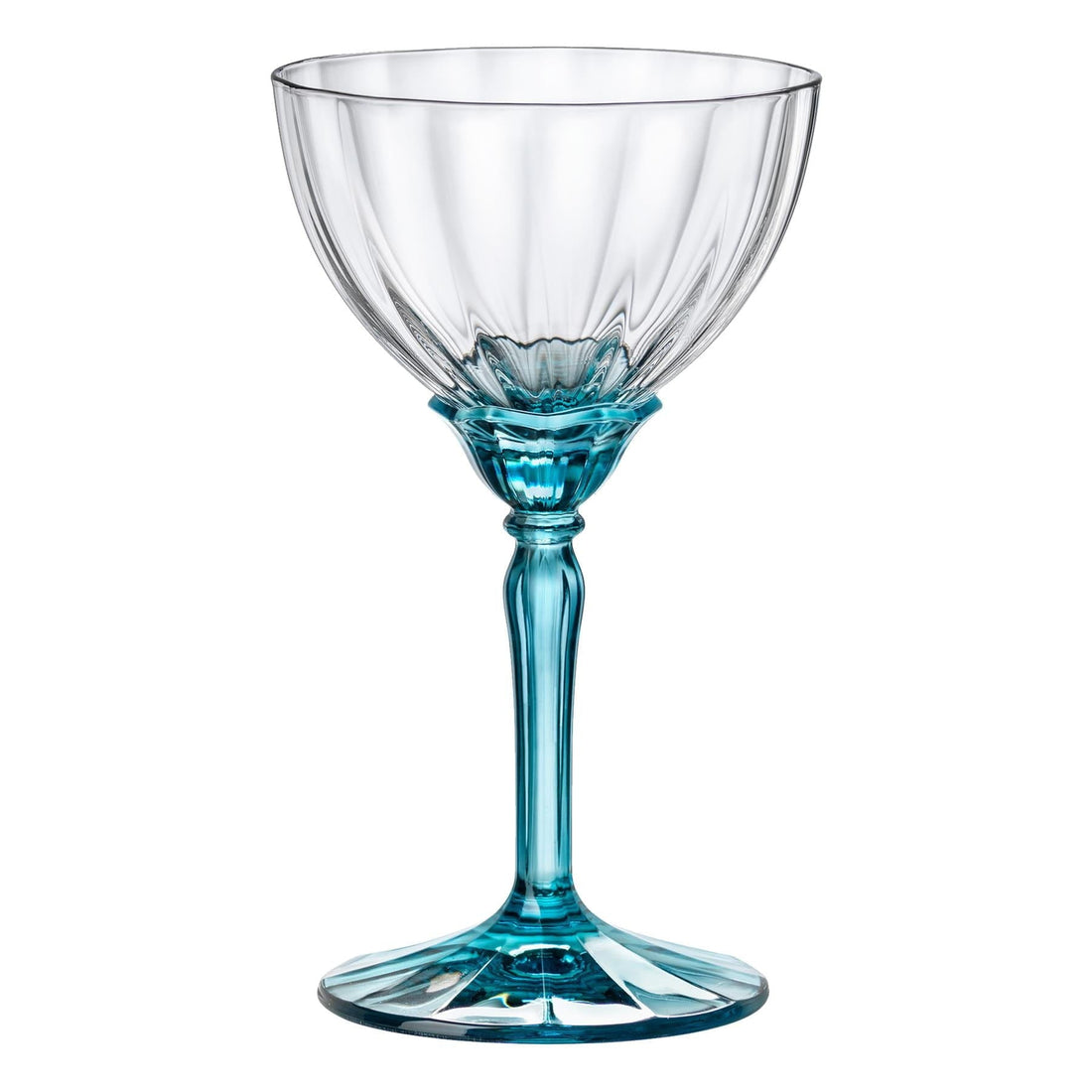 240ml Blue Florian Champagne Saucers - Pack of Six