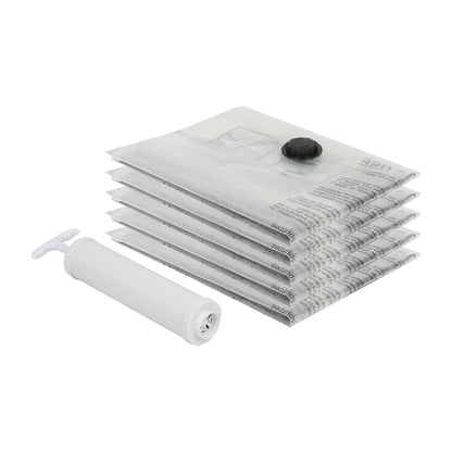 Vacuum Storage Bags with Hand Pump - Large (60 x 80cm) - Grey - Pack of 5