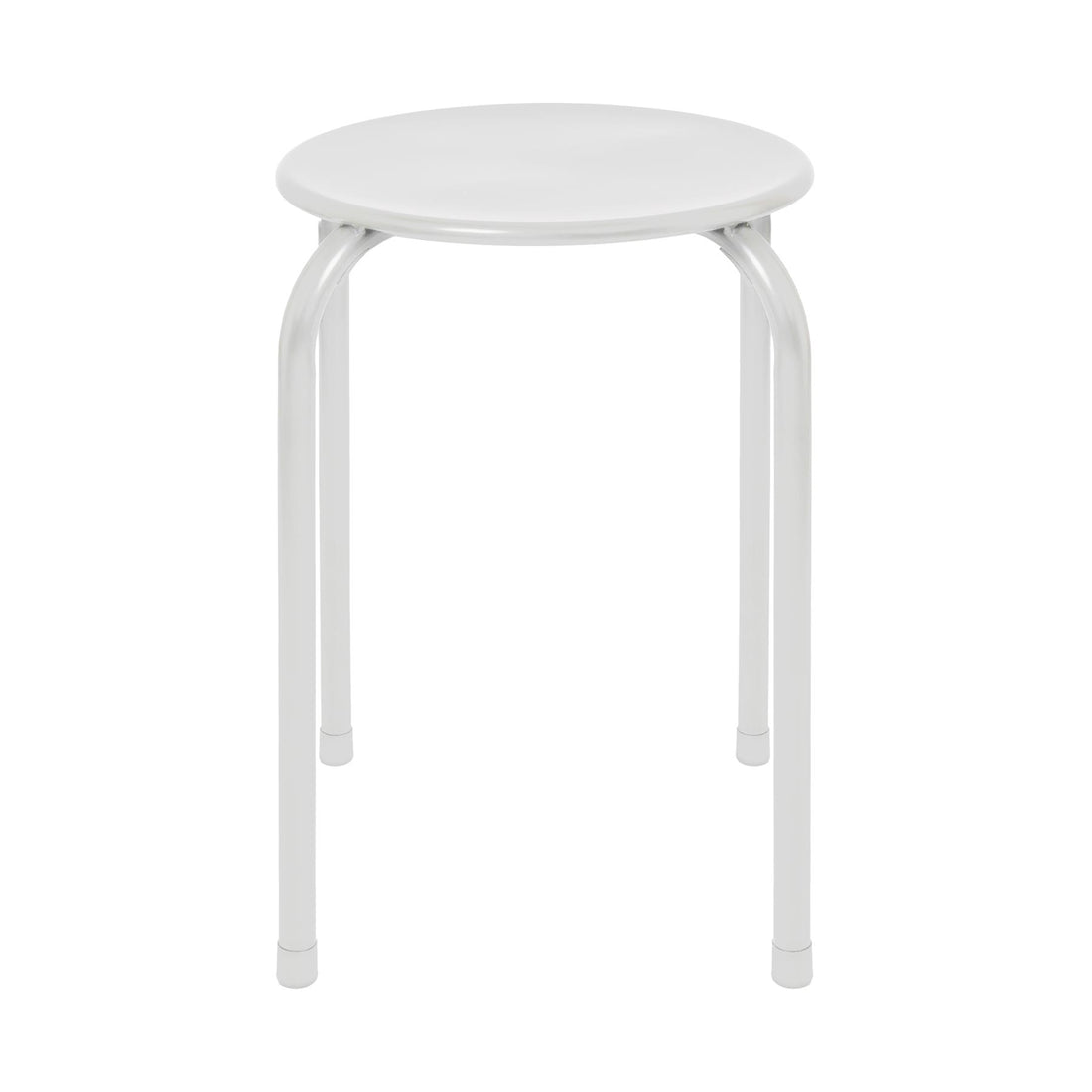 Matt White Metal Stacking Stool
