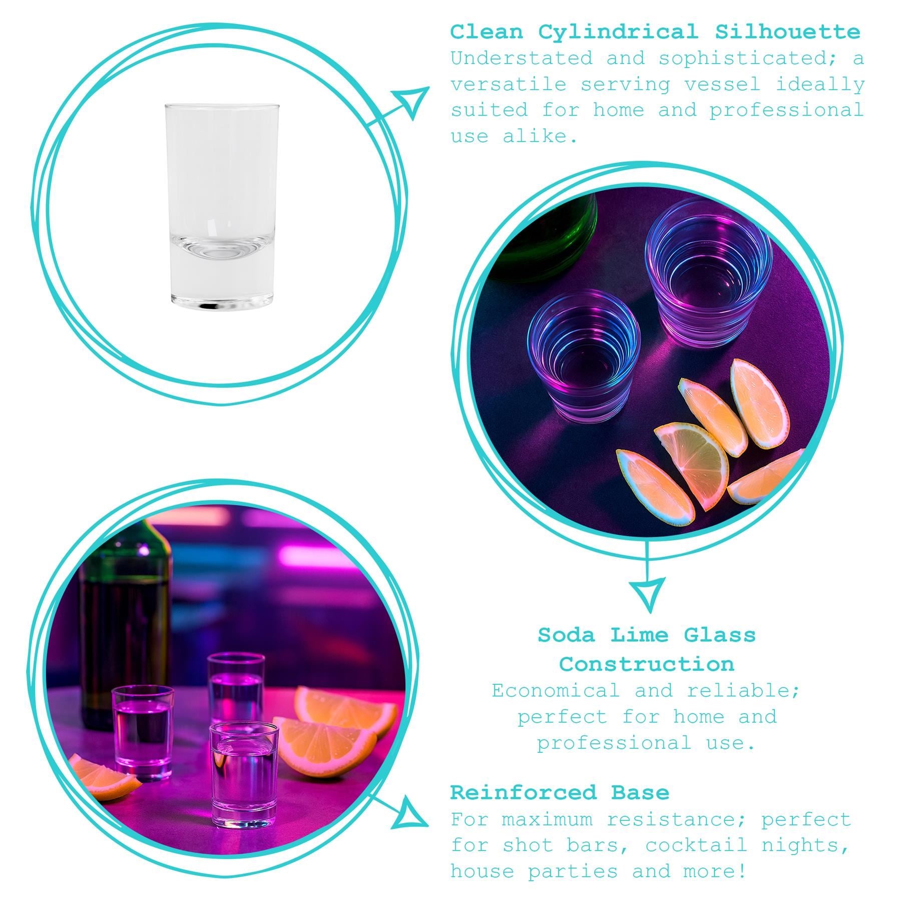 25ml Tall Shot Glasses - Pack of 24