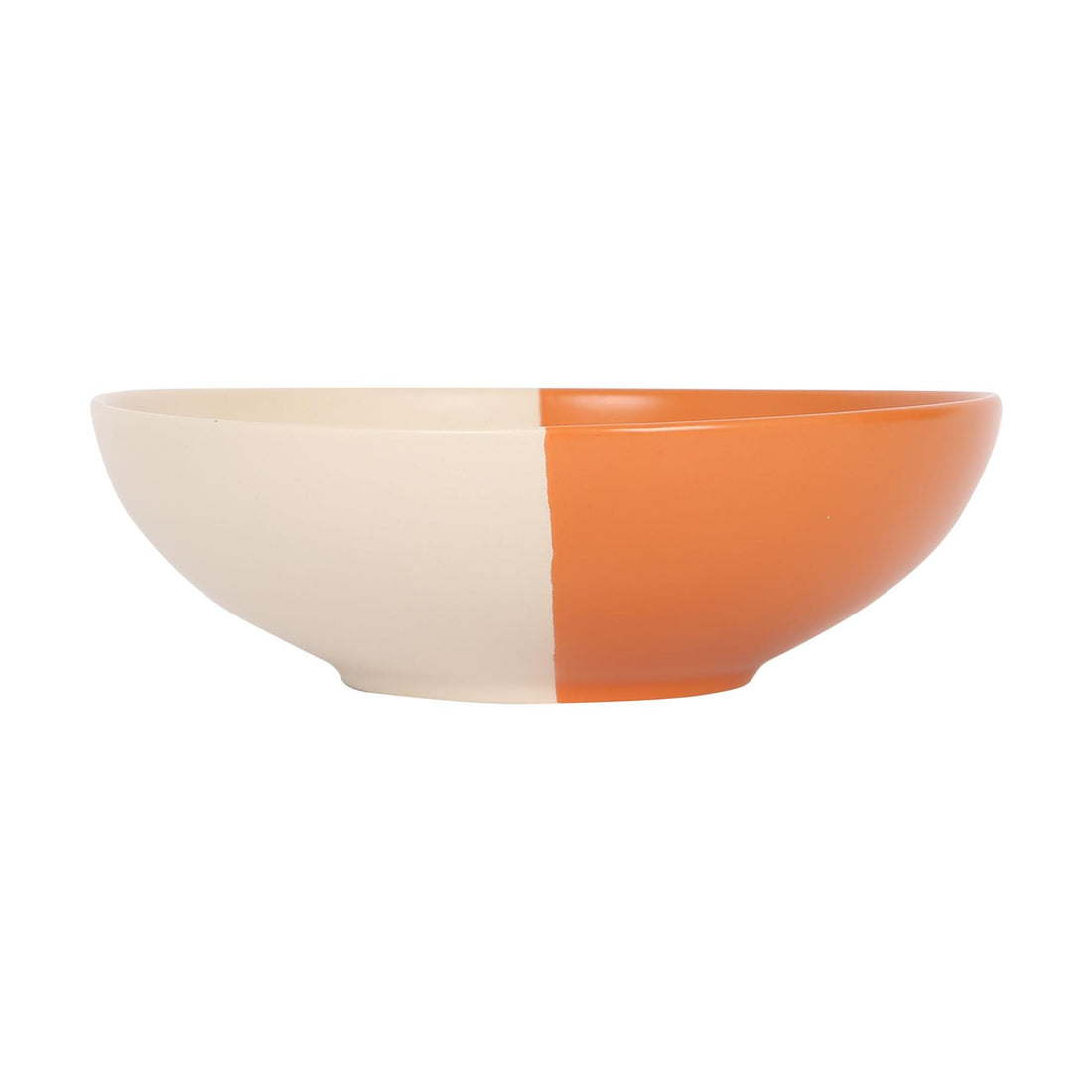 Burnt Orange 20.5cm Two-Tone Stoneware Pasta Bowl