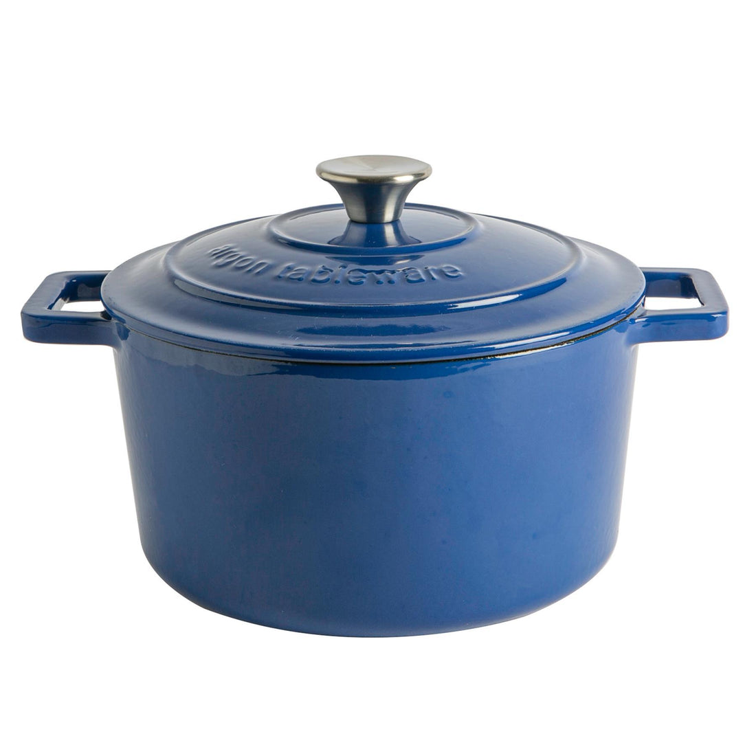 4.5L Dark Blue Cast Iron Casserole Dish