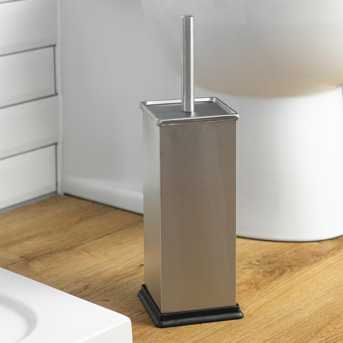 Brushed Steel Square Toilet Brush