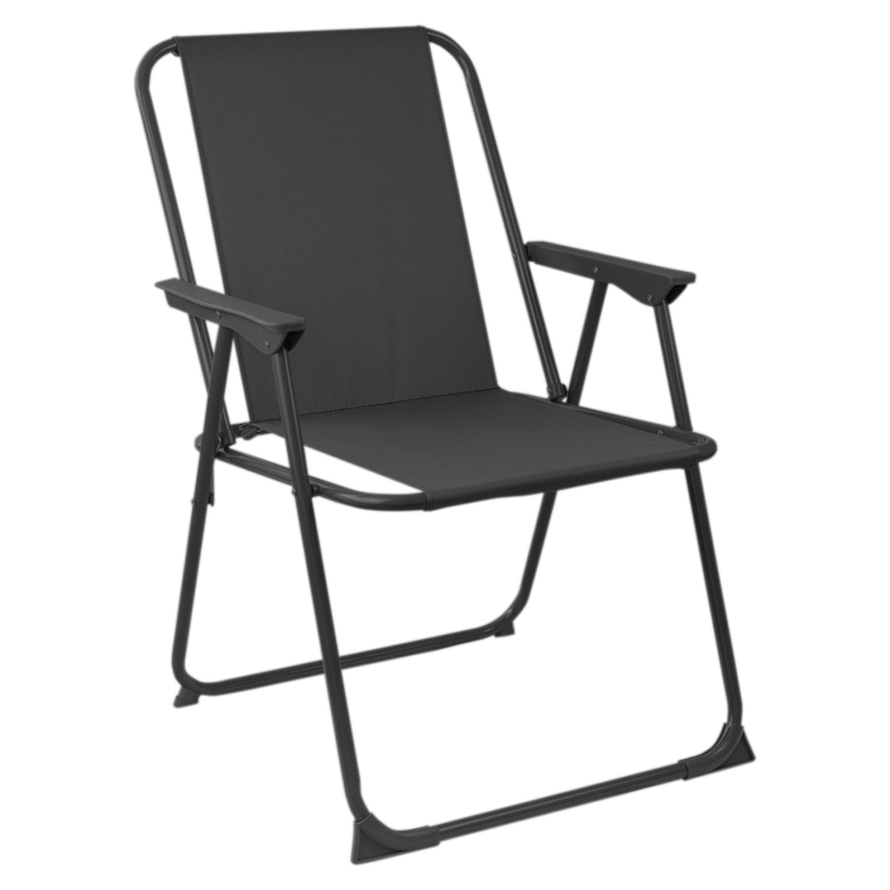 Black Folding Metal Beach Chair