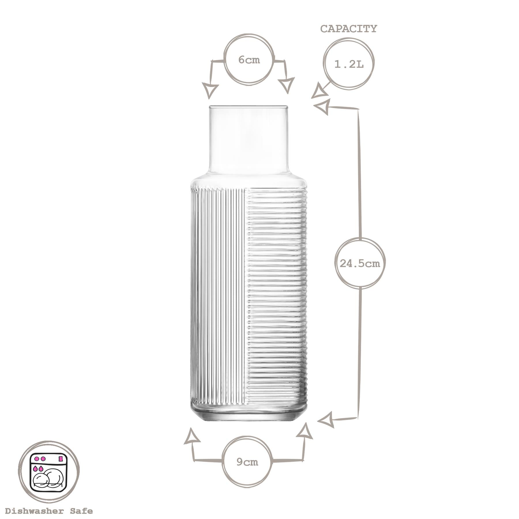 7pc 1.2L Helen Glass Carafe &amp; Tumblers Set