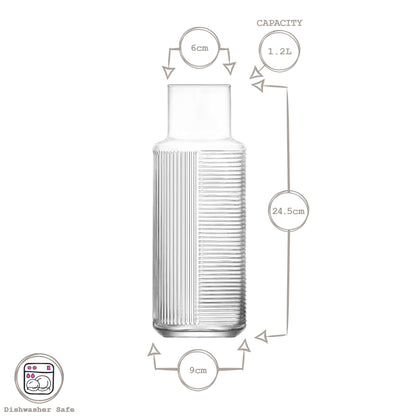 7pc 1.2L Helen Glass Carafe &amp; Tumblers Set