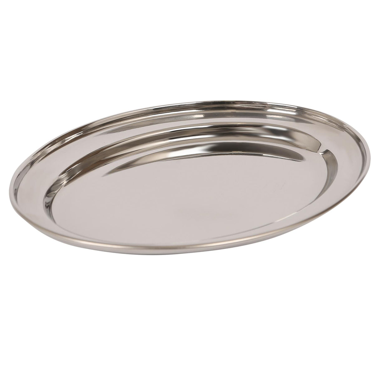Oval Stainless Steel Serving Tray - 22 x 16.5cm