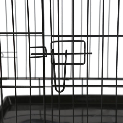 2 Door Metal Dog Crate with Removable Tray - Large