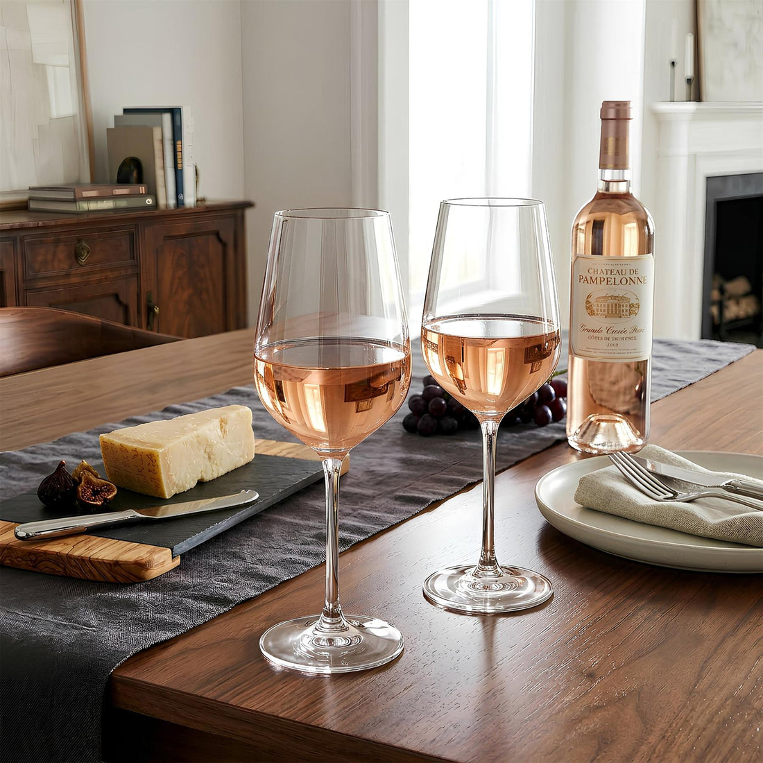 540ml Knightsbridge Crystal Rosé Wine Glasses - Pack of 6