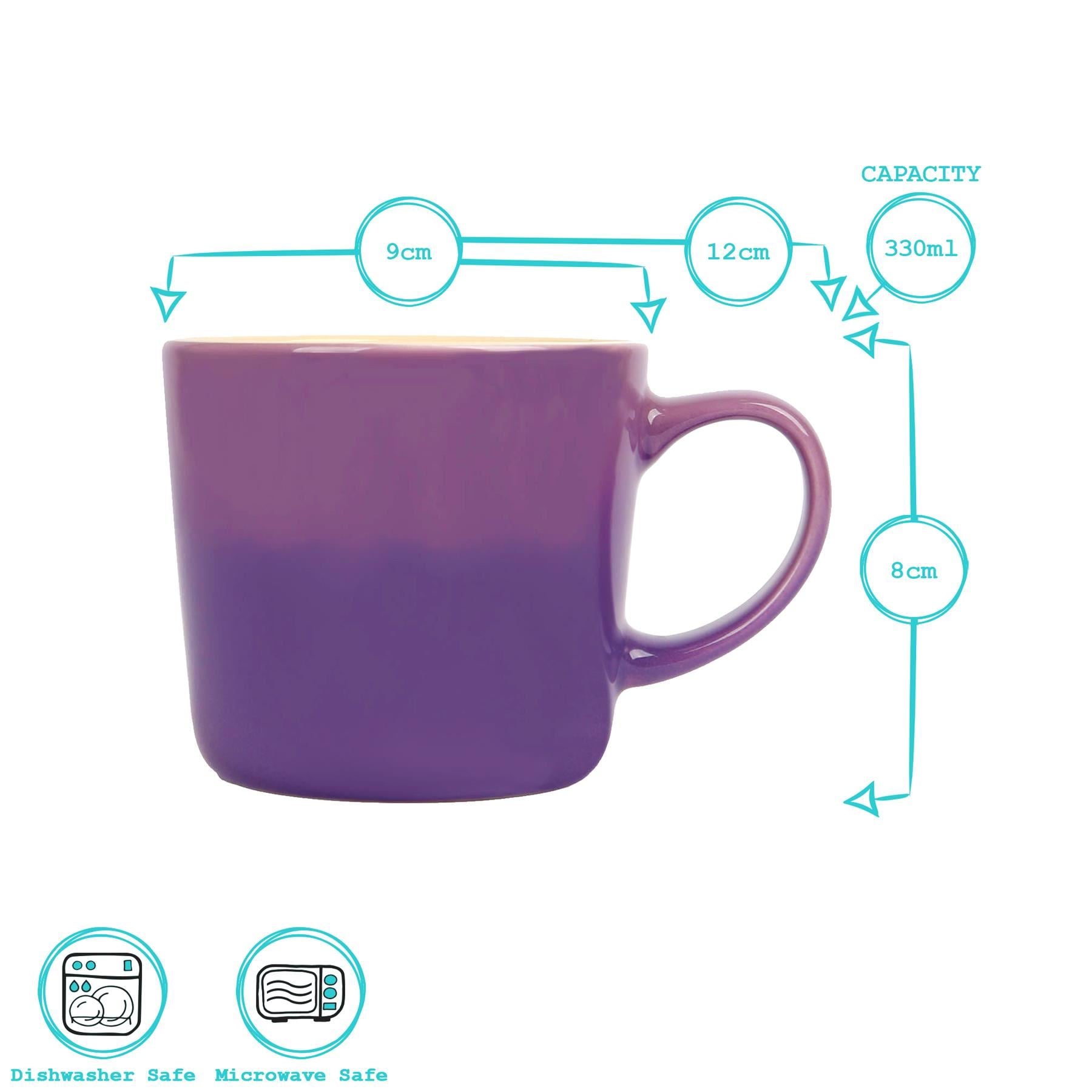 330ml Purple New Bone China Ombre Mug