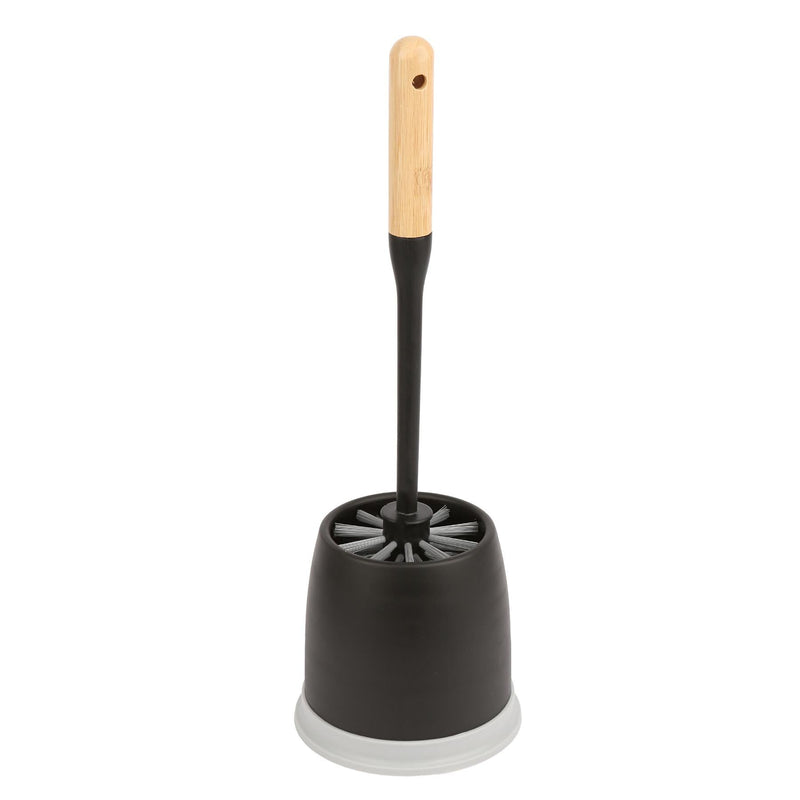 Bamboo Toilet Brush & Holder Set - Black - By Ultra Clean
