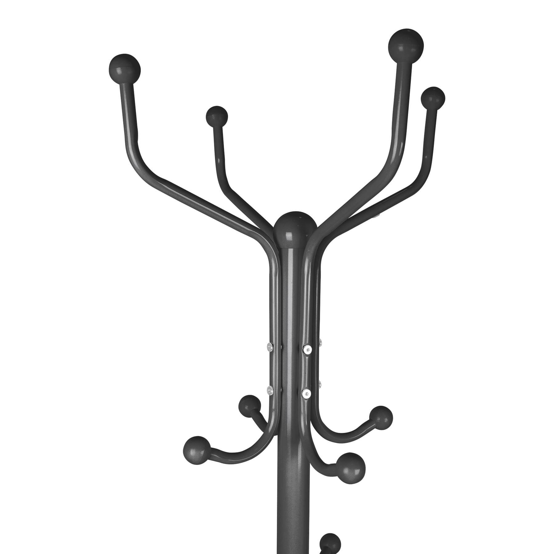 Black Free-Standing Steel Coat Rack