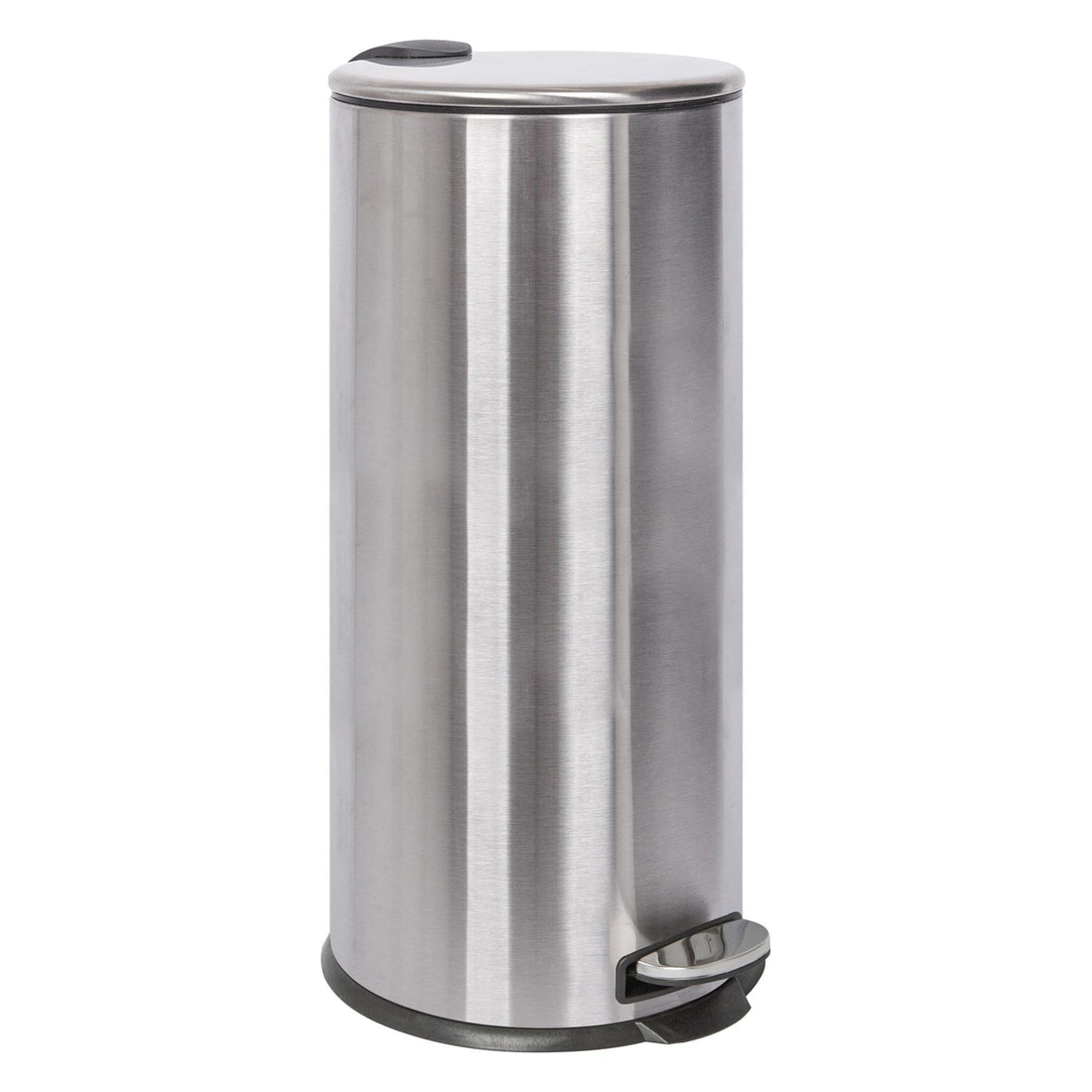 30L Round Brushed Stainless Steel Kitchen Pedal Bin