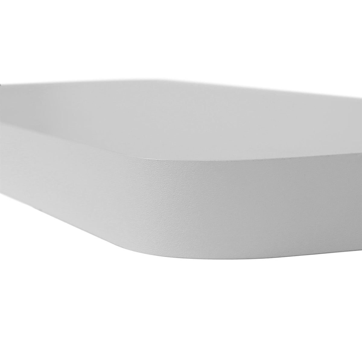 Rounded Wooden Floating Shelf - 60cm - White