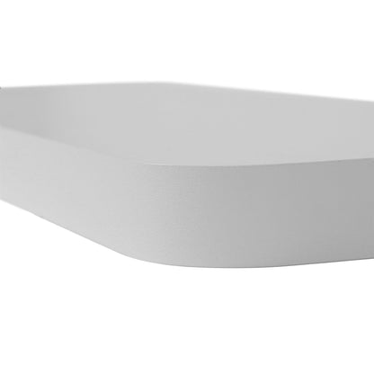 Rounded Wooden Floating Shelf - 60cm - White
