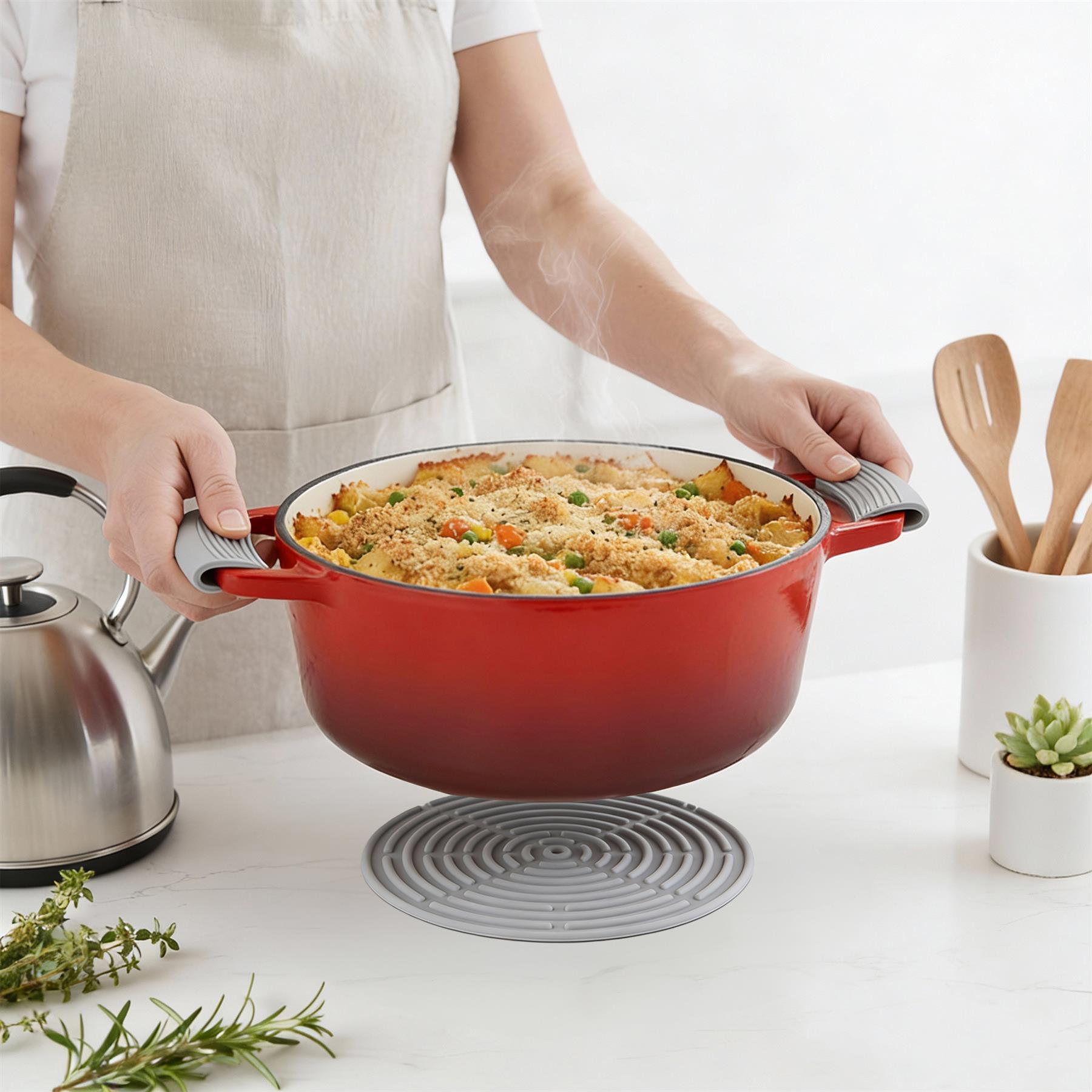 Silicone Trivet - 18cm - Grey