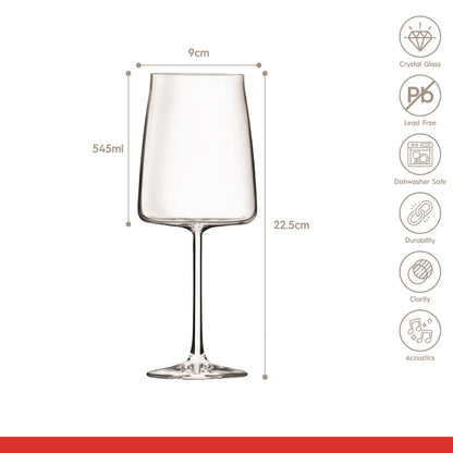 545ml Essential Crystal White Wine Glasses - Pack of 6